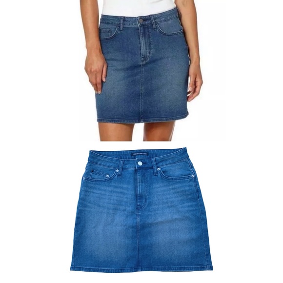 NWOT Calvin Klein Jean Denim Jeans Mini Skirt Sz 8 - Picture 1 of 12